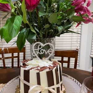 Love or Happy Birthday bling Cake topper